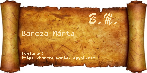 Barcza Márta névjegykártya